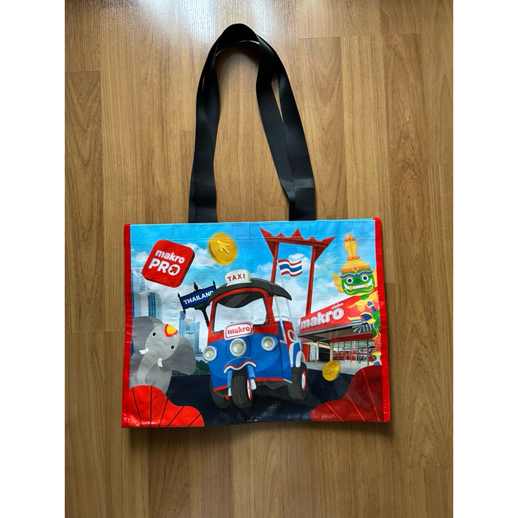 ✅#ราคาถูก #ถุงช้อปปิ้ง Makro PRO #ลายไทย จุของได้เยอะ พร้อมส่ง