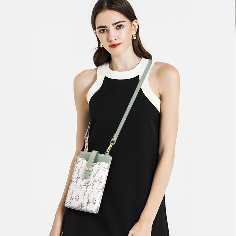 SUPHIAR ลายดอกไม้กระเป๋าสะพายข้างกระเป๋าผู้หญิง 2025 ฤดูร้อนใหม่ระดับไฮเอนด์ไหล่ความจุขนาดใหญ่กระเป๋าโทรศัพท์