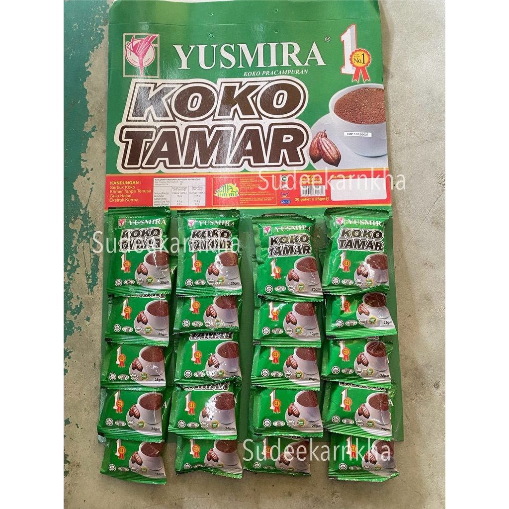 โกโก้อินทผาลัม สำหรับชง Yusmira Koko Tamar 1 แผง 20 ซอง