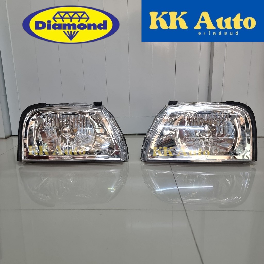 ไฟหน้า โคมไฟหน้า มิตซูบิชิ ไทรทัน สตราด้า ปี 1996-2004  Mitsubishi TRITON / STRADA สตราดา ตราเพชร