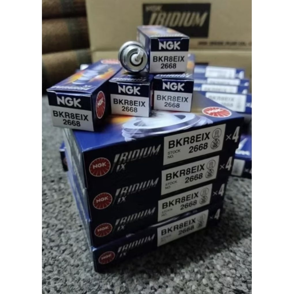 หัวเทียน NGK BKR8EIX / BKR7EIX IRIDIUM หัวเทียนเข็ม อิริเดียม ( ชุด 4 หัว ) แท้ 100%