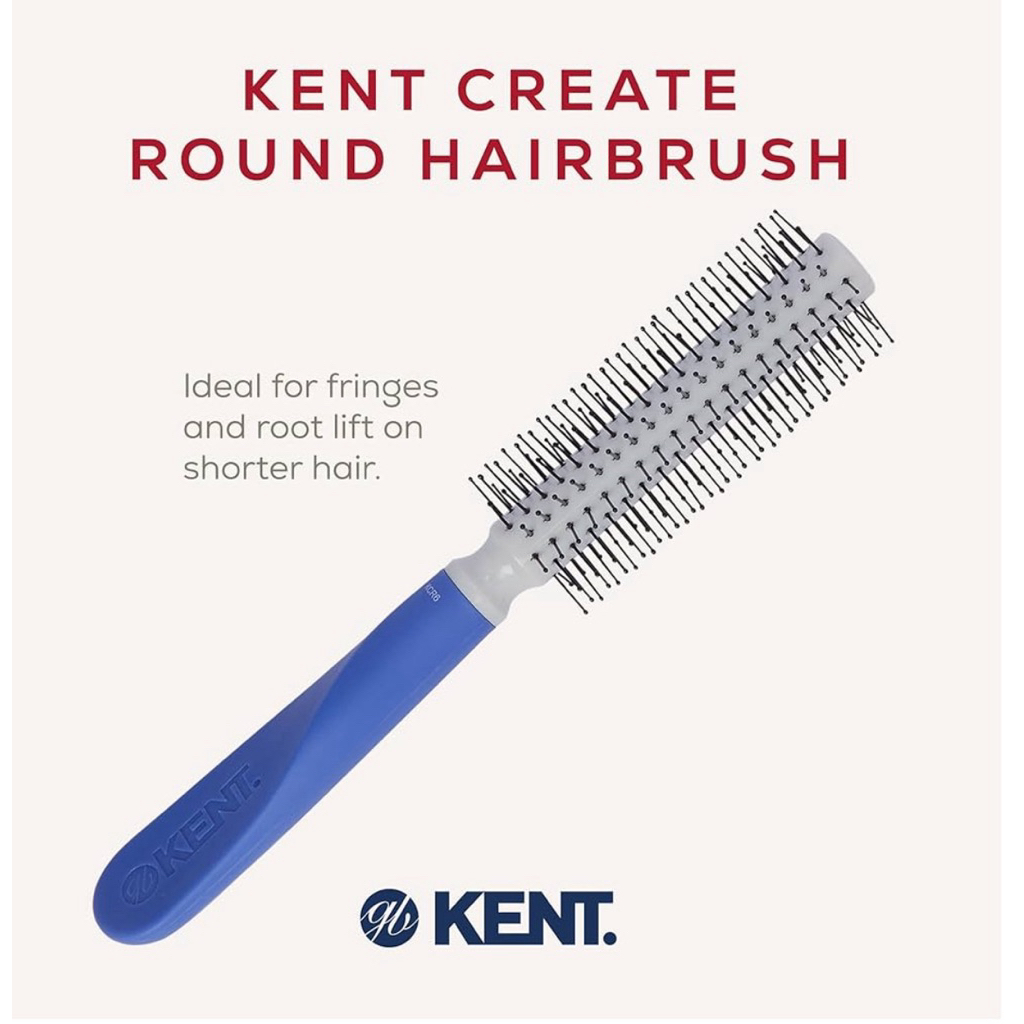 แปรงม้วนผมกลม 40mm KENT KCR6 | Nylon Quill Round Brush เซ็ตผมลอนสวย ปลายกลม ของแท้จากอังกฤษ