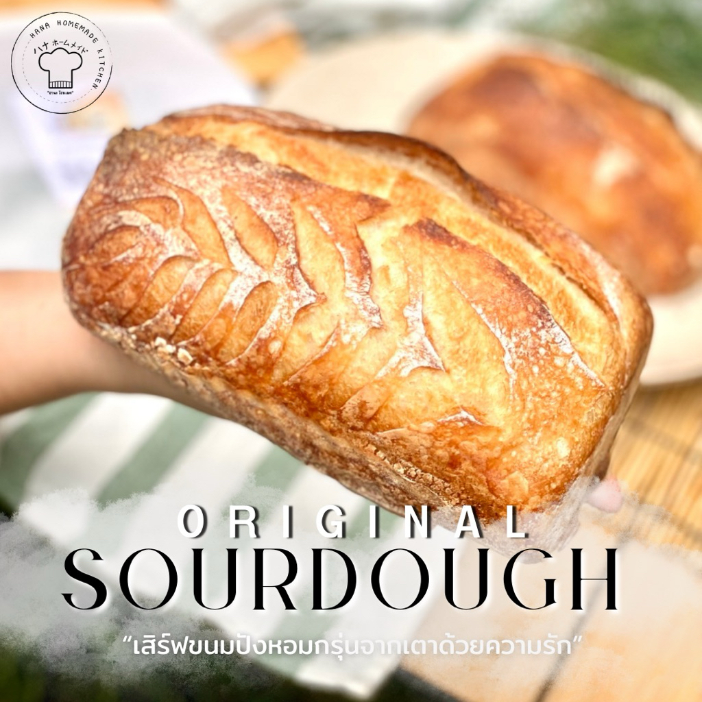 ขนมปังซาวโดว์ Sourdough Original ขนมปังยีสต์ธรรมชาติ 100% by Hana Homemade
