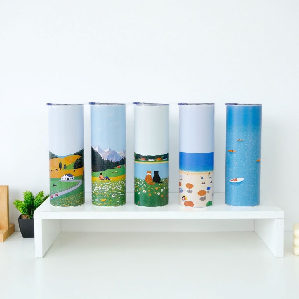 กระบอกน้ำเก็บความเย็น Skinny Tumbler พิมพ์ลาย Vacation Collection ราคา ถูกที่สุด ดีลบีเคเค แกลเลอรีภาพที่ 8