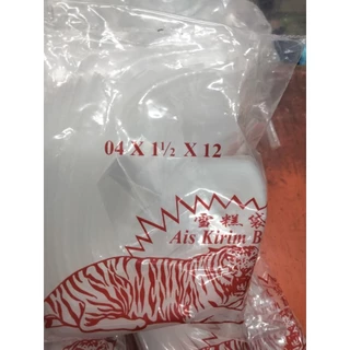 ถุงหวานเย็น ถุงยาว ถุงเสือ ขนาด1ครึ่ง*12 ยกแพ็ค10ห่อ