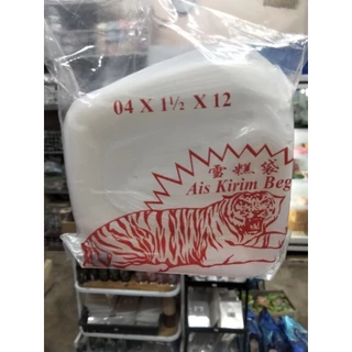 ถุงหวานเย็น ถุงยาว ถุงเสือ ขนาด1ครึ่ง*12 ยกแพ็ค10ห่อ