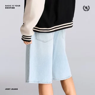 Highschool Basic Collection : Routine Baggy Jorts กางเกงยีนส์ขาสั้นไฮสคูลสีเฟด - BTB35098