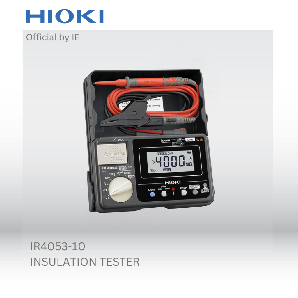 HIOKI IR4053-10 เครื่องทดสอบฉนวน มีฟังก์ชันเฉพาะสำหรับ PV ในตัว