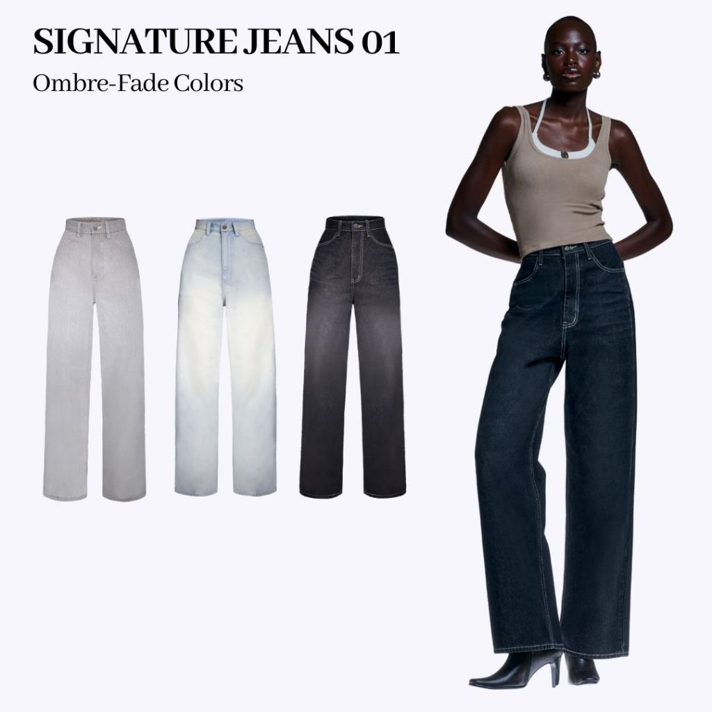 Merge Official - Signature Jeans 01 Ombre-Fade New 3 Colors (พร้อมส่ง)