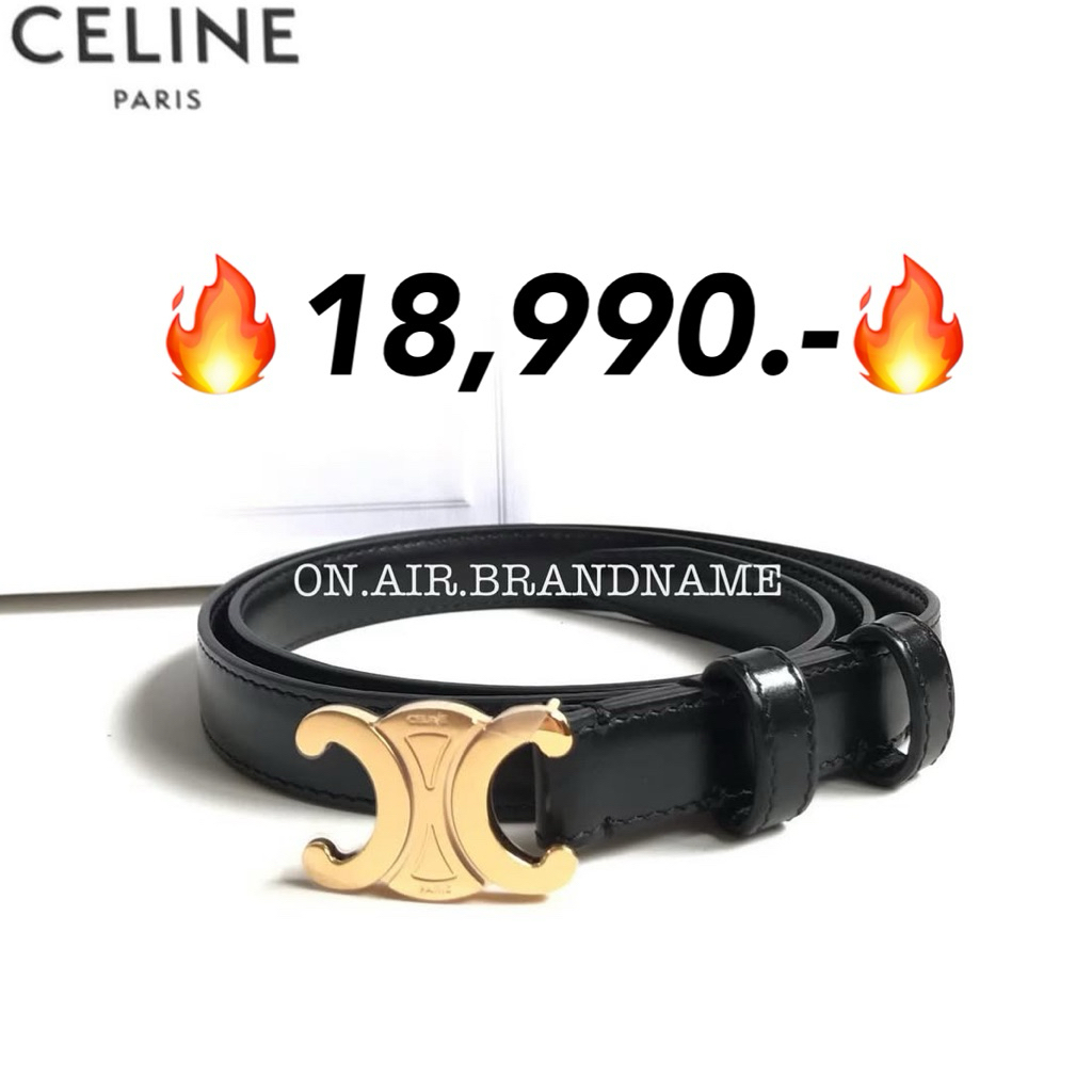 New celine small triomphe belt 1.8 cm. เข็มขัด น่ารัก สุดฮิต