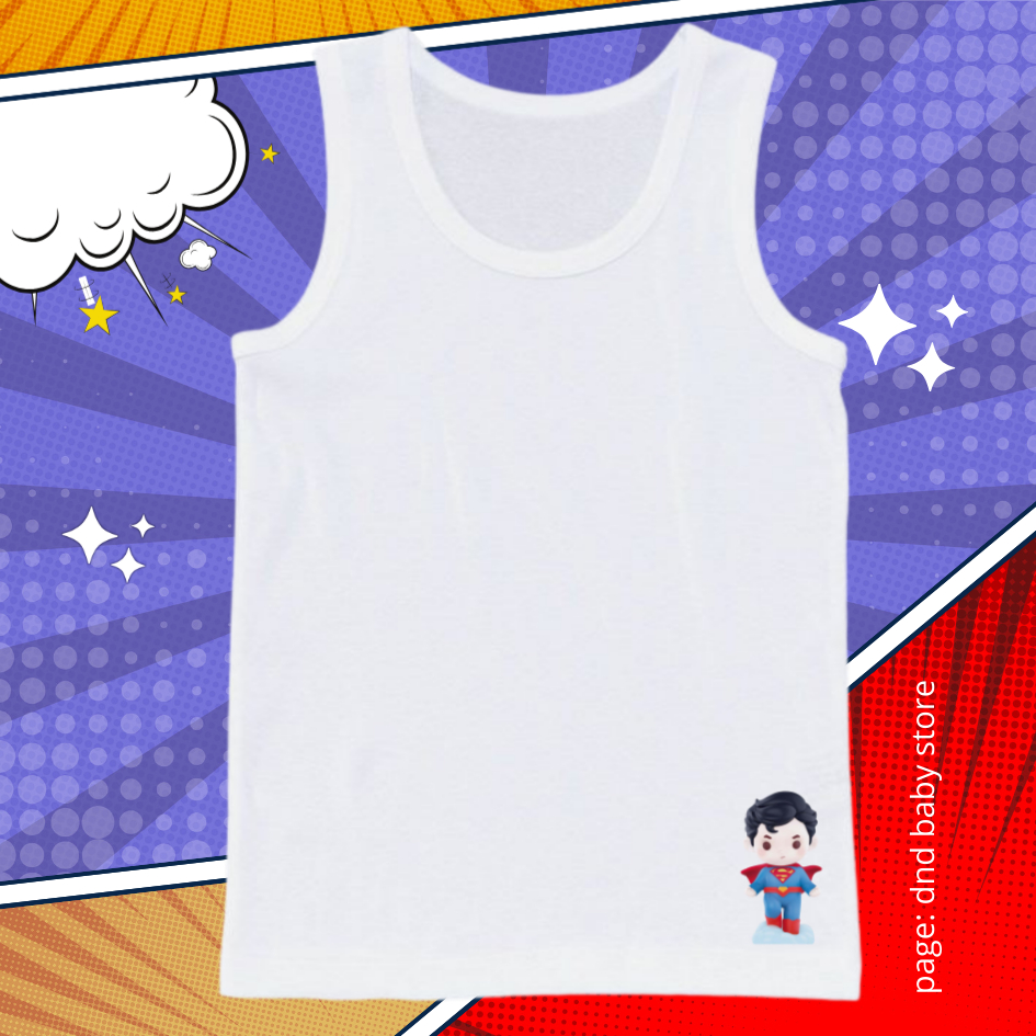 เสื้อซับในเด็ก เสื้อกล้ามลายการ์ตูน ซุปเปอร์ฮีโร่ มีไซส์ 3ถึง 11 ขวบ ผ้านุ่มซักแล้วไม่ยับ ใส่ได้อายุ 2-12ปี - รูปที่ 3