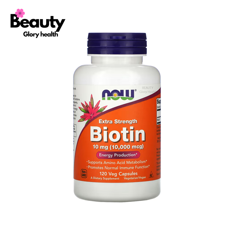 Biotin, 10 mg, 120 Veg Capsules, 10,000mcg ไบโอติน