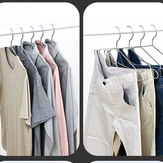 สื้อสแตนเลส 304แท้ ไม้แขวนเสื้อ หนา3.2mm แพ็ค10ชิ้น ไม้แขวนผ้า ไม้แขวน แข็งแรง ไม้แขวนเหล็ก จัดส่งที่รวดเร็ว COD