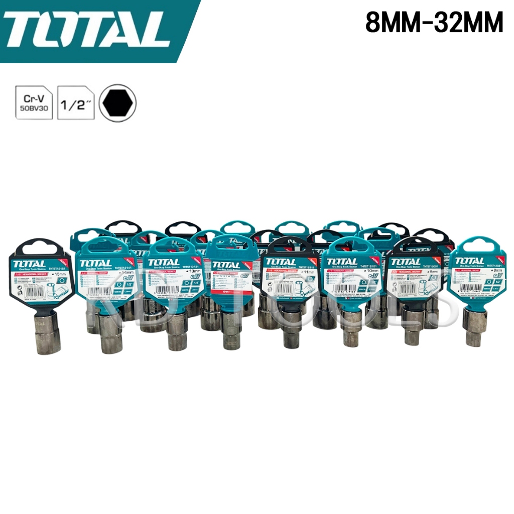Total ลูกบ๊อกซ์ บลอค สั้น 6 เหลี่ยม 1/2" ขนาด 8มม.-32มม รูปที่ 4