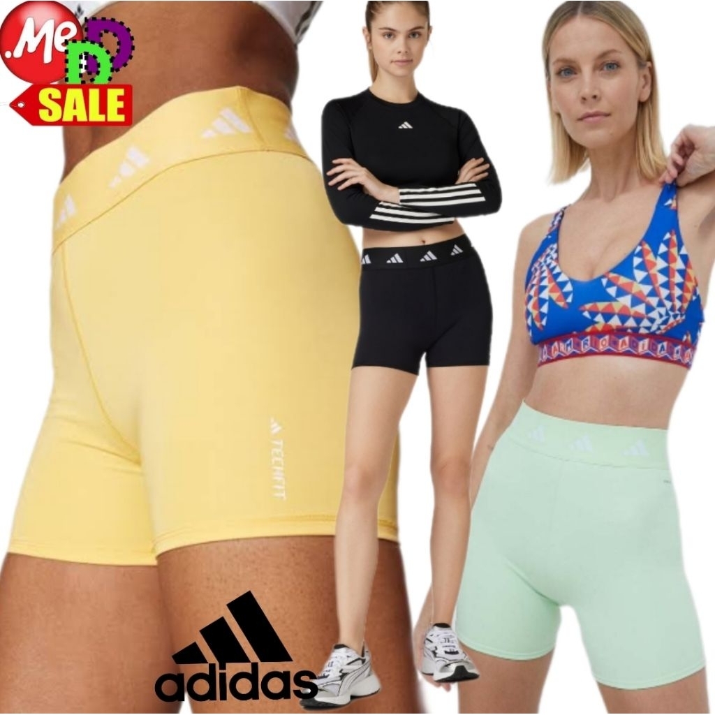 ADIDAS - ใหม่ กางเกงรัดกระชับกล้ามเนื้อ ใส่ออกกำลังกาย เอวสูง ADIDAS TECHFIT SHORT HF6683 HL6093 IU1