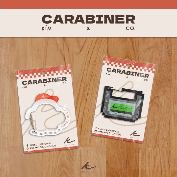KIM&CO. ORIGINAL - CARABINER COLLECTION ที่แขวนกระเป๋า ตะขออะคริลิค พวงกุญแจตะขอ