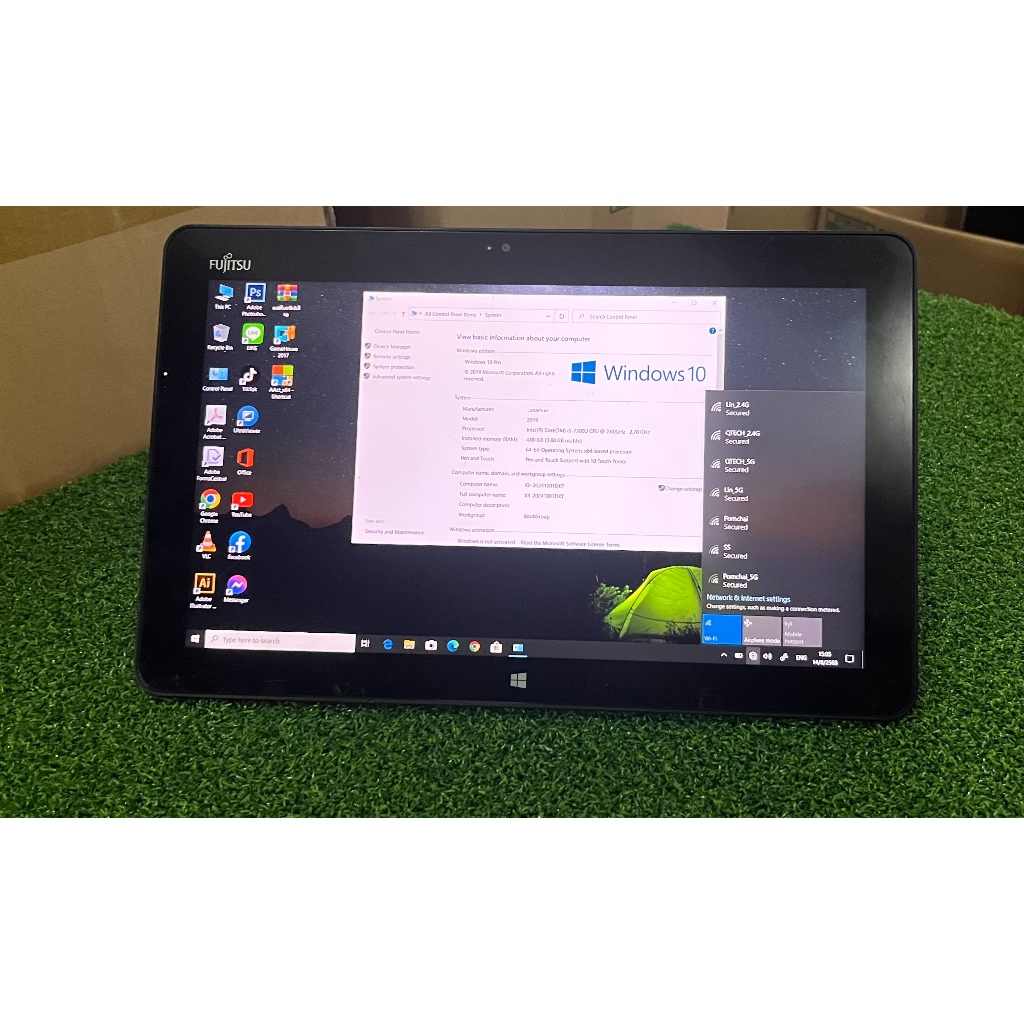 โน๊ตบุ๊ค แท๊บเล็ต 2 ni 1 Fujitsu odel R727lntel m (R)Core i5 -7300UCPU @ 2.60 ghz 2.70 ghz windows10