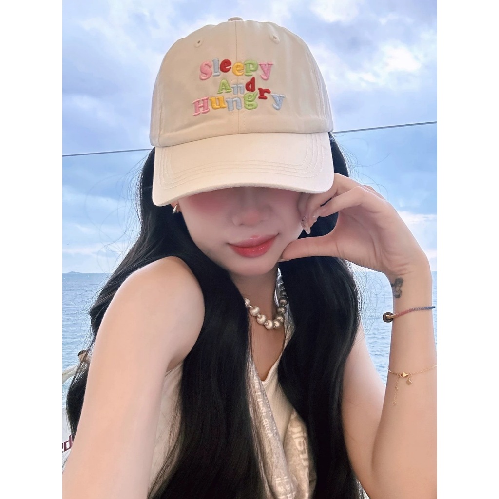 หมวกเบสบอล ปักตัวอักษร สีสันสดใสน่ารักและลำลอง เเฟชั่น  152 - รูปที่ 2