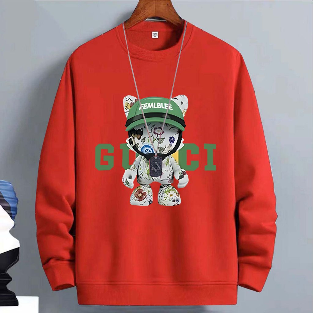 BK-1310-O เสื้อแขนยาวคอกลม เสื้อสเวสเตอร์ สกรีนลาย เสื้อกันหนาวกันลมได้ ลายใหม่