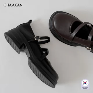 CHAAKAN [นำเข้าเกาหลี 100%] Cheney Mary Jane Loafer โลฟเฟอร์แมรี่เจนเสริมส้นผู้หญิง ส้นหนา 5ซม. ยางยืดซ่อนใน ใส่ทำงาน