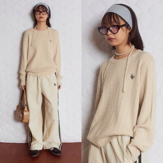 (พร้อมส่ง)Bemingtop642(S-XL) - BMG Knit Sweater ไหมพรมสเวตเตอร์ งานถัก ยืดนิ่ม
