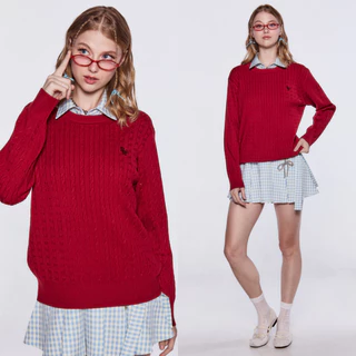 (พร้อมส่ง)Bemingtop642(S-XL) - BMG Knit Sweater ไหมพรมสเวตเตอร์ งานถัก ยืดนิ่ม