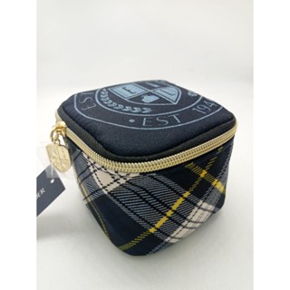 กระเป๋าเครื่องสำอางเอสเต้ทรงกล่องสี่เหลี่ยมผ้าลายสก๊อต