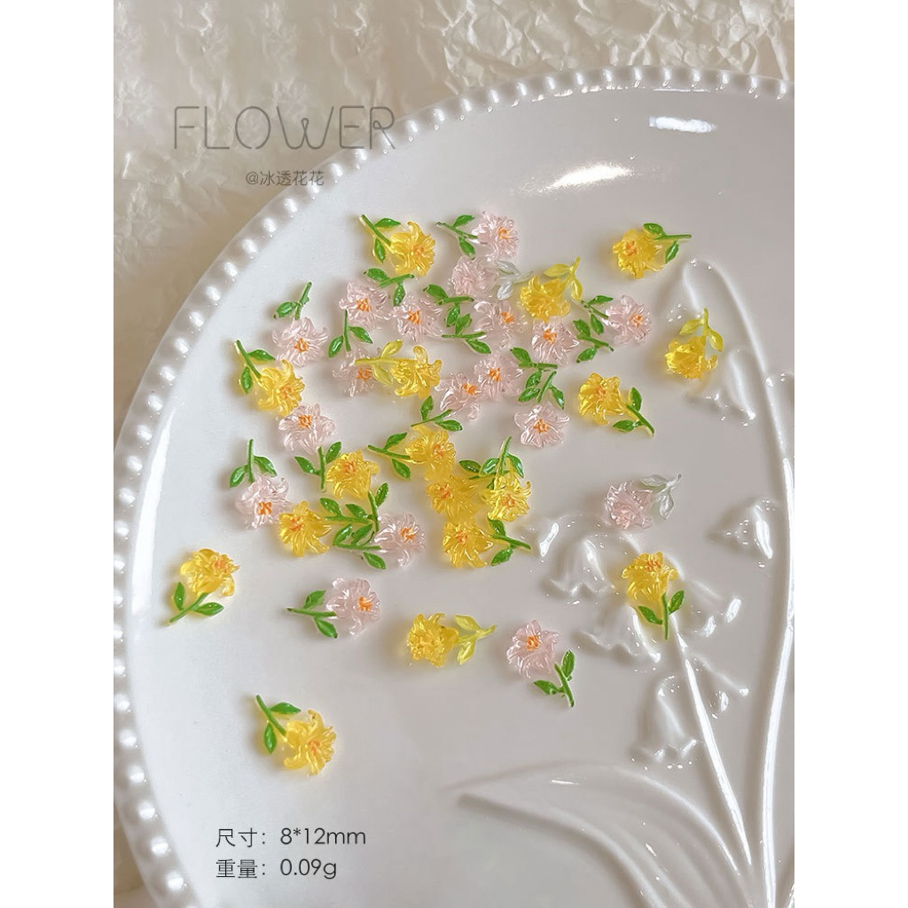 อะไหล่ติดเล็บดอกไม้ สวยใส 1ห่อ20ชิ้น มี3โทนสีให้เลือก ห่อละ 19 บาท สินค้าพร้อมส่งในไทย - รูปที่ 6