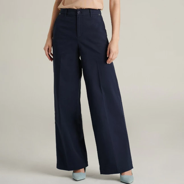 Mc JEANS กางเกงผู้หญิง ขายาวทรงปลายขากว้าง Wide leg เอวสูง MCCZ028 MC JEANS X YKK