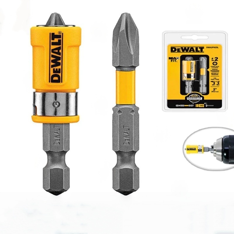 DeWalt ดอกไขควง DWA2PH2SL ของแท้ maxfit บิต2นิ้วอุปกรณ์ตัวดูดวงแหวนแม่เหล็กบิตคนขับ PH2กระแทก พอดีตัว ไม่มีสลิป