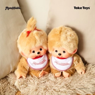 Monchhichi premium standard size S-M beige color - ตุ๊กตามอนชิชิสีเบจไซส์ S และ M ของแท้ 100%