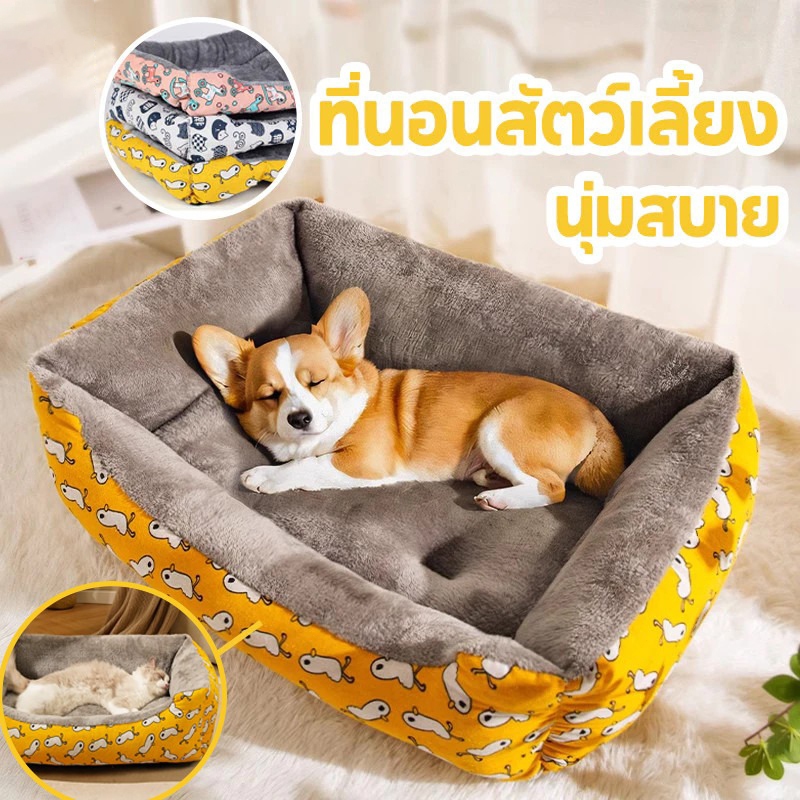 🐱พร้อมส่ง🐱ที่นอนสัตว์เลี้ยง ที่นอนแมว ที่นอนสุนัข แผ่นรองนอนนุ่มสบาย ก้นไม่ลื่น ไม่มีหมอน มีให้เลือก 5 ขนาด
