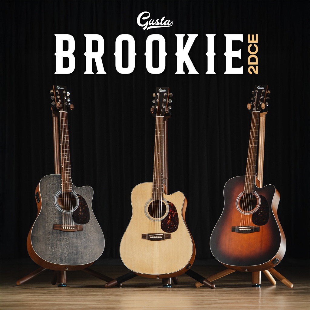 Gusta Brookie 2DCE / 2DCE MKII กีต้าร์โปร่งไฟฟ้า Music Arms
