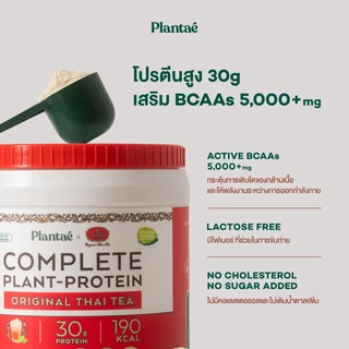 Plantae x ชาตรามือ Complete Plant Protein รส Original Thai Tea กระปุก 800g โปรตีนจากพืช plant based โปรตีนสูง แพลนเต้