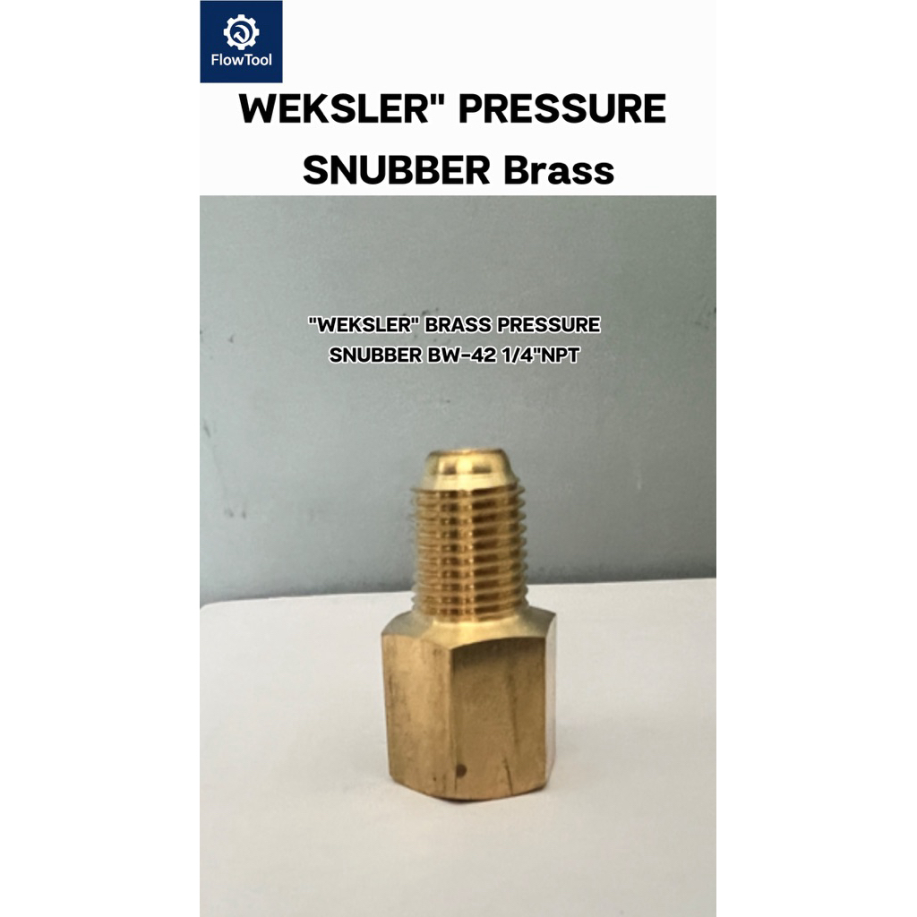 "WEKSLER" BRASS PRESSURE SNUBBER BW-42 1/4"NPT