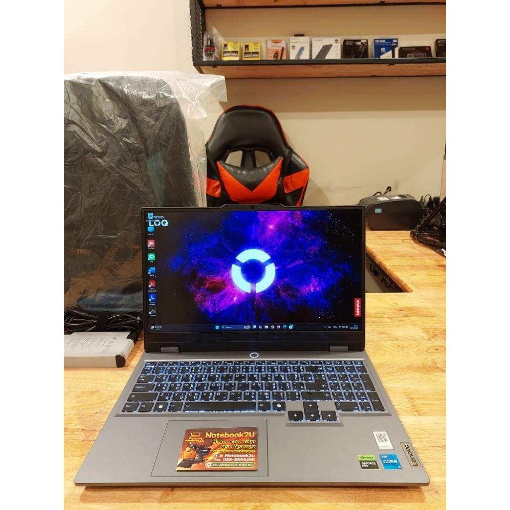 Lenovo LOQ15-83GS001GTA (144Hz sRGB100%) i5-12450HX RTX3050.6GB RAM16GB.DDR5 SSD512GB.G4 สภาพนางฟ้า9