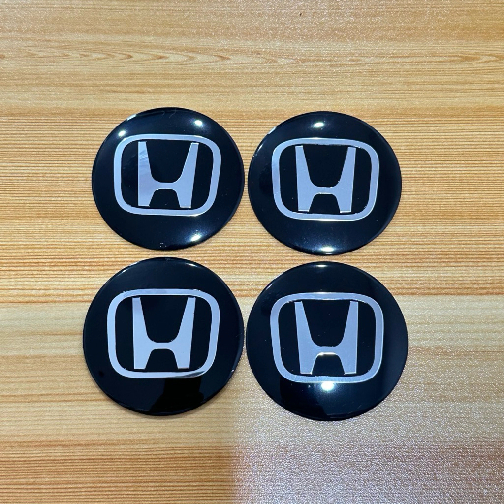 สติ๊กเกอร์ โลโก้  HONDA ขนาด : เส้นผ่าศูนย์กลาง 45 / 5.6 / 60 mm โลโก้ฝาครอบล้อ รถ โลโก้ติดดุมล้อ (ราคาต่อชุด มี 4 ชิ้น