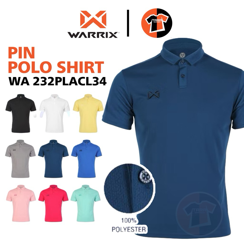 มีสินค้า พร้อมส่งด่วนใน24ชั่วโมง** PIN เสื้อโปโล WARRIX WA232PLACL34 พร้อมส่ง ทุกสี ทุกไซส์ แบรนด์แท้100%