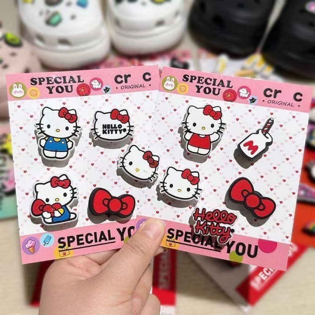 ส่งไว ❤️𝟣 เซ็ท 𝟣𝟢 ตัว / ตัว 𝙅𝙞𝙗𝙗𝙞𝙩𝙯 Crocs  น้อนคิต ตี้  ติดรองเท้า โคต ร น่ารักเลยค่า คุ้มมาก