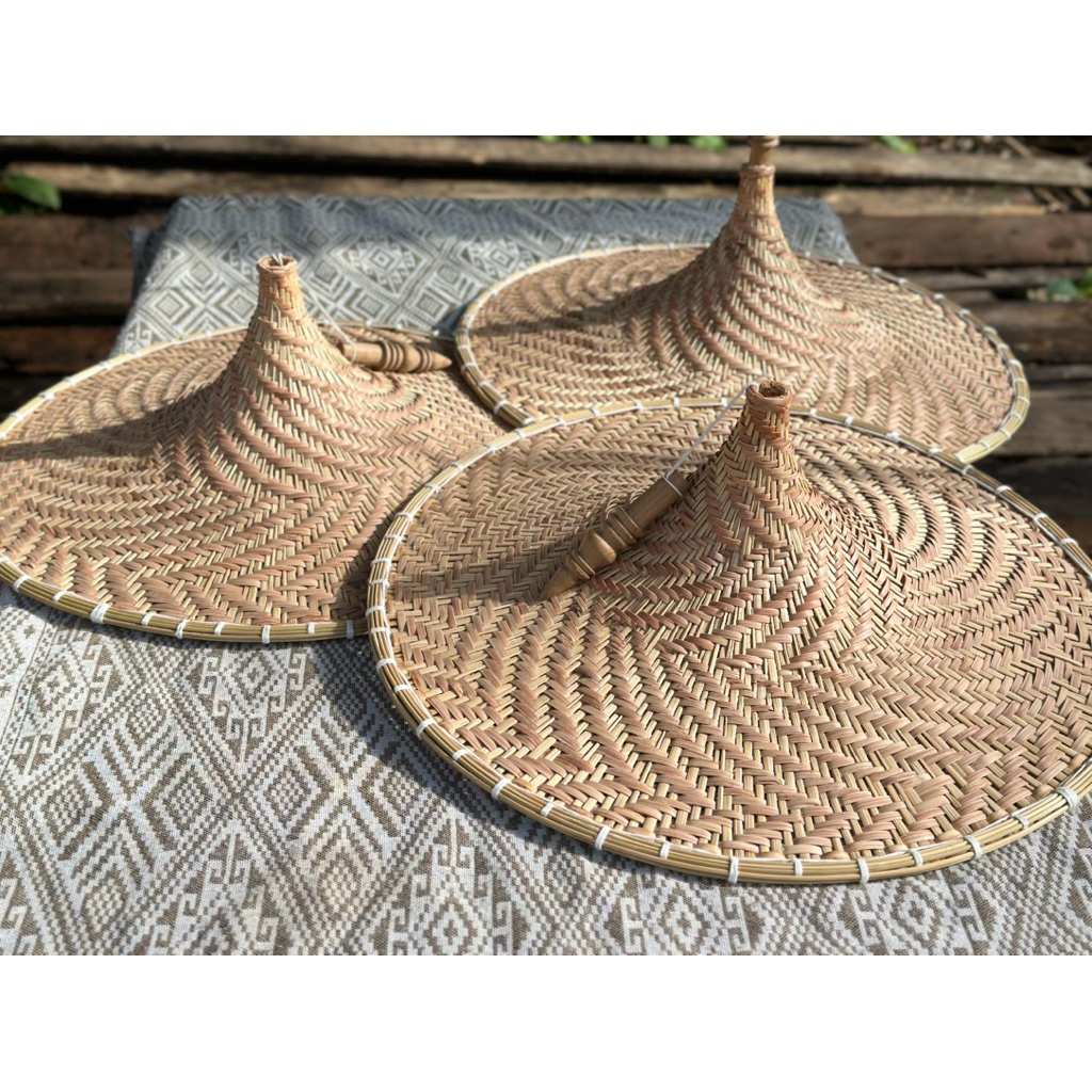 กุบละแอ หมวกสาน หมวกไม้ไผ่ หมวกนักรบโบราณ - รูปที่ 7