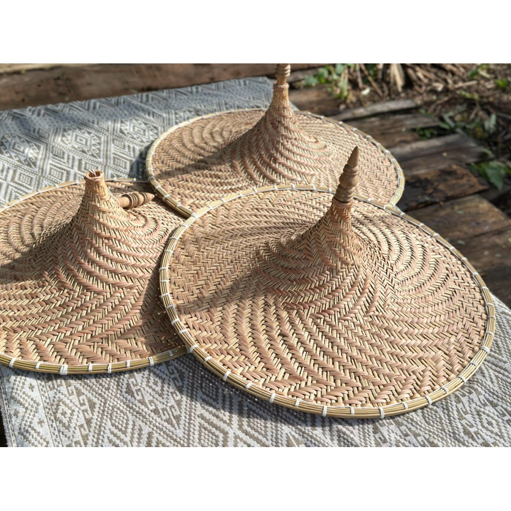 กุบละแอ หมวกสาน หมวกไม้ไผ่ หมวกนักรบโบราณ - รูปที่ 6