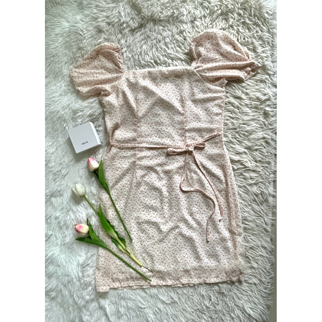 ชุดเดรสลายดอกไม้ งาน union mall มือ2