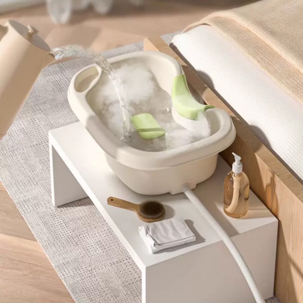 อ่างสระผมผู้ป่วยรุ่นพิเศษเสริมแผ่นยางรองคอเนื้อหนานุ่ม ฟรี ! อุปกรณ์ใช้สระผมครบชุด งานแท้ ! พร้อมส่งจากไทย ! - รูปที่ 7