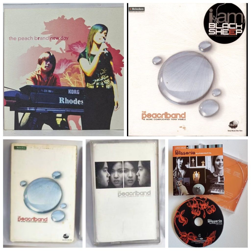💿เทป/ซีดี/แท้/มือ2⭐พีชแบนด์ The Peach Band❤️Blissonic❤️เพลงไทย❤️PINK CD TAPE P2WARSHIP💙BLACK SHEEP