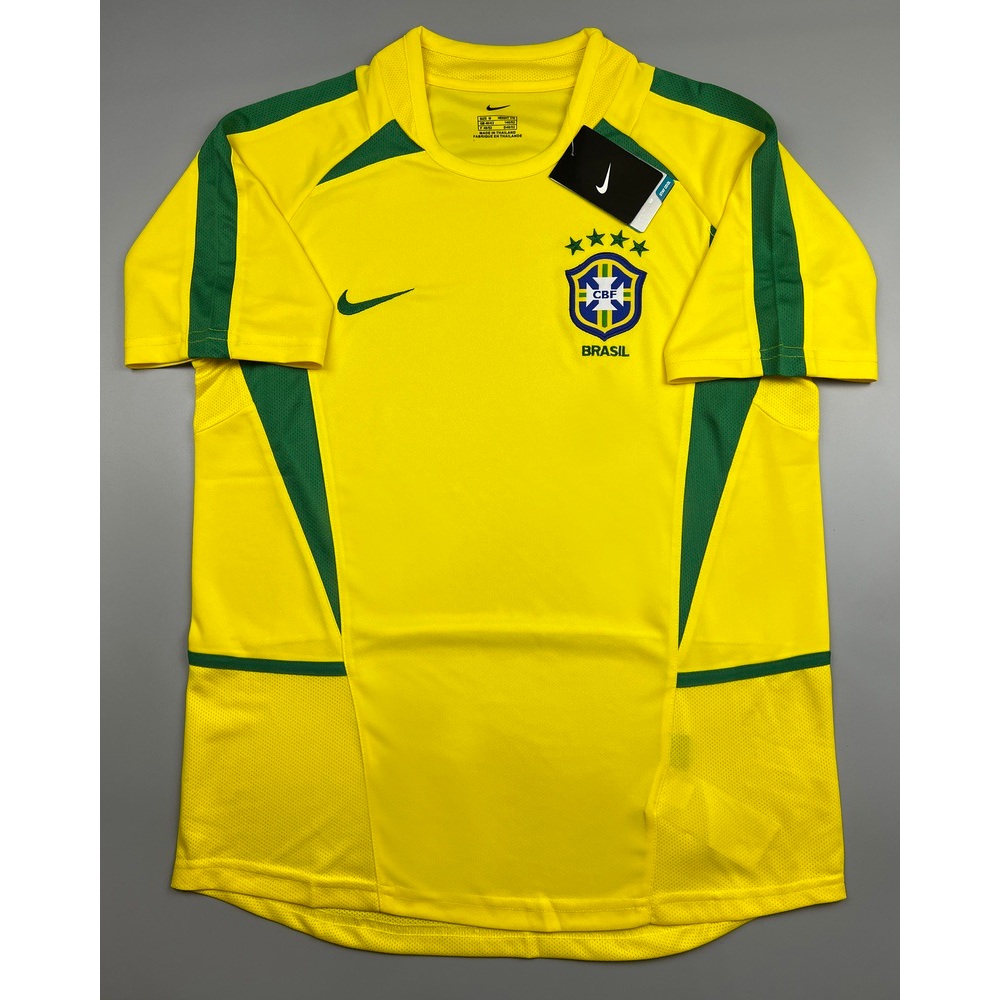 Sale เสื้อบอล ย้อนยุค AAA ทีมชาติ 2002 บราซิล เหย้า Retro Brazil Home Cecat