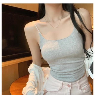 เสื้อสายเดี่ยว มีฟองน้ำ สำหรับผู้หญิง สีสันสวยงาม ไร้ขอบ ใส่สบาย สไตล์เก๋ๆ เสื้อผ้าผู้หญิง แฟชั่นน่ารักๆ B835