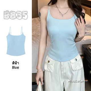 เสื้อกล้าม เสื้อแขนกุด น่ารัก เซ็กซี่ แฟชั่นผู้หญิง สีพื้น เหมาะกับสาวๆ สไตล์เกาหลี
