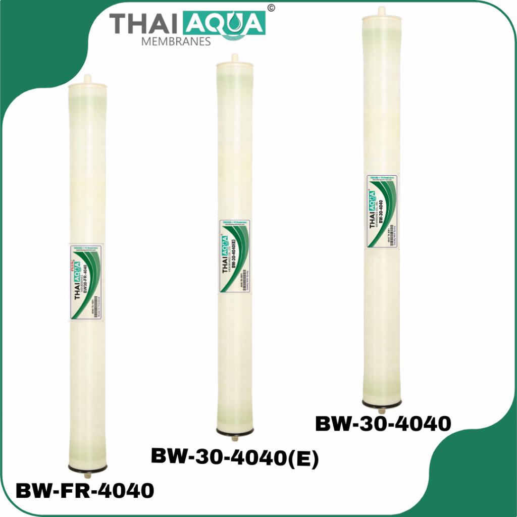ไส้กรองเมมเบรนRO ยี่ห้อ THAI AQUA  รุ่น BW-30-4040,BW-30-4040(E),BW-FR-4040 – โปรปัง