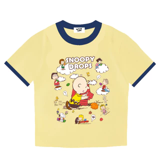 เสื้อครอป อก38” QL ลายสนูปปี้