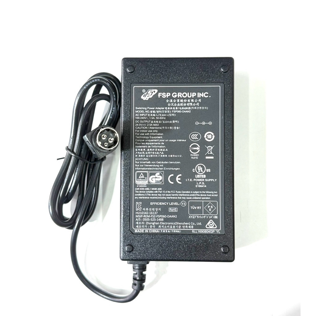 Adapter 24V 2.5A 3Pinใช้กับเครื่องปริ้นเตอร์ หัวแจ๊ค3เข็ม